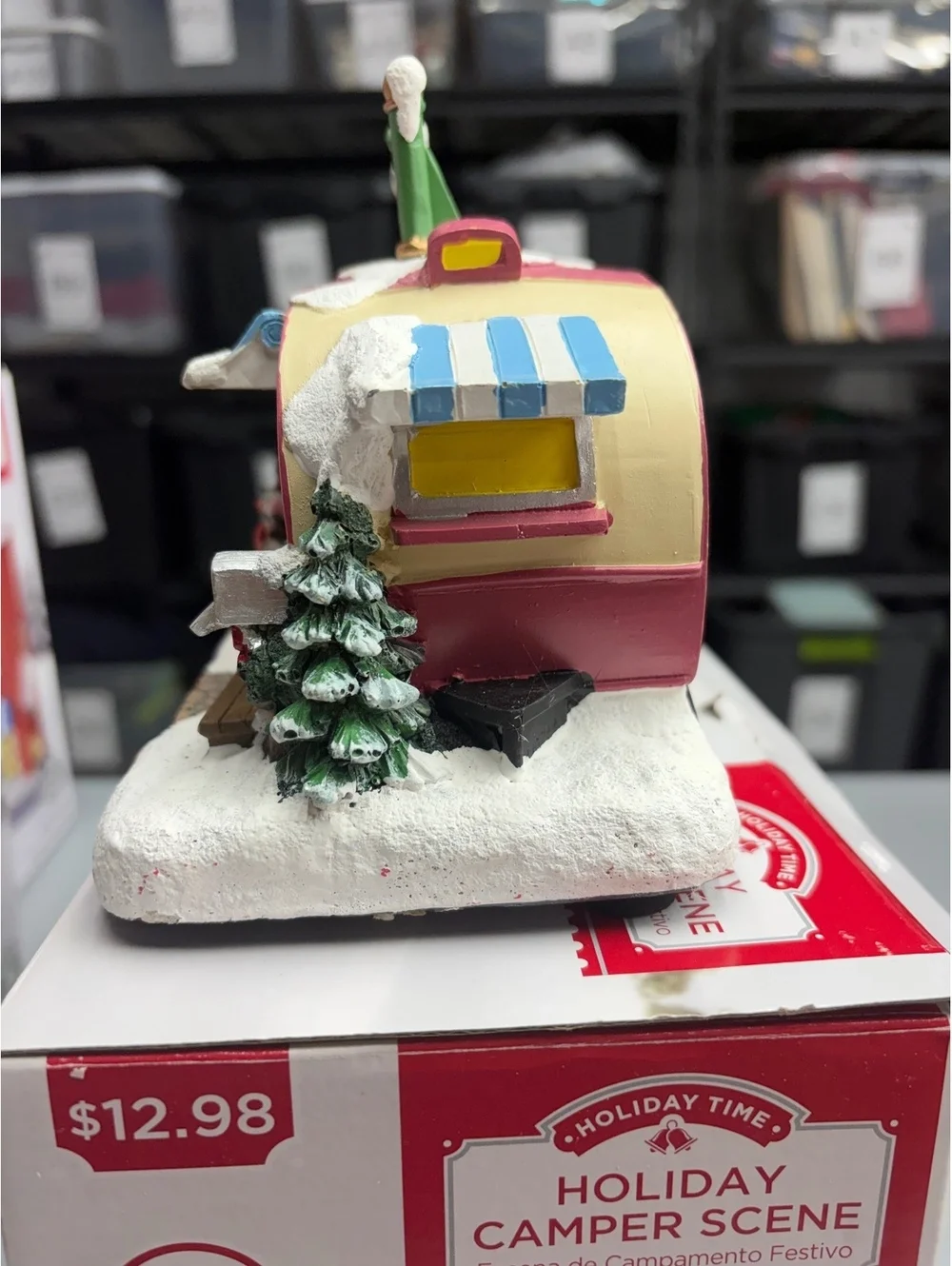 Enchanted Forest Holiday Snowman Trailer Lighted Christmas Village Decoration